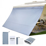 VEVOR RV markizės saulės uždanga 2 x 3,7 m su UV50+ užtrauktuku PU uždangalu, tinklelis, tinka 4 m markizėms