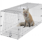 VEVOR 127x51x66 cm humani sulankstomas gyvūnų spąstai, cinkuoto geležies narvas su rankena katėms, benamiams &scaron;unims, me&scaron;koms, lapėms