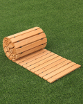 VEVOR 4,4m x 43cm Kedro Medžio Sodo Takelis, I&scaron;vyniojamas Neslystantis Lauko Takas su Vieliniu Jungimu Sode ir Renginiams