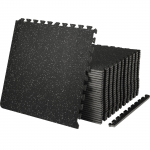 VEVOR 25 vnt. 12,7 mm storio sujungiamų sporto grindų kilimėlių, 60,96x60,96 cm guma ir EVA putos, 9,29 m&sup2; danga, neslystantys
