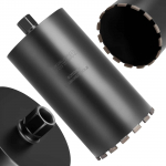 VEVOR 203 mm &scaron;lapio gręžimo deimantinis grąžtas, 356 mm gylis, 1-1/4 in-7 sriegis, betonui, plytoms, mūrui