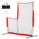 VEVOR 213x213 cm L formos beisbolo ir softbolo metiklio tinklas su krep&scaron;iu, dvipusis apsauginis ekranas metiklio saugumui