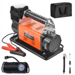 VEVOR 12V Ne&scaron;iojamas Padangų Kompresorius, 150 PSI 200 L/min Su Manometru, Žarna, Adapteriais ir Krep&scaron;iu Automobiliams, SUV, Sunkvežimiams
