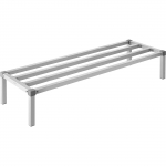 VEVOR suvirintas aliuminio laikymo stovas 152x51x30 cm, 454 kg talpa, sunkiam saugojimui virtuvėse, garažuose, transportui