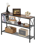 VEVOR 3 lygių siauras konsolinis stalas 106x29.5x73.5 cm su metaliniu rėmu koridoriui, prie įėjimo, už sofos ar miegamajam