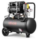VEVOR 30 l 1,5 kW bealyvis oro kompresorius, 126 l/min 6,2 bar, max 8 bar, mobilus su ratukais automobilių remontui, dažymui