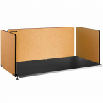 VEVOR Akustinė Stalo Pertvara &ndash; 3 Spaudžiami Skydai (152&times;61 cm & 61&times;61 cm) &ndash; Triuk&scaron;mą Slopinanti Pertvara, Geltona