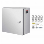 VEVOR NEMA 4X nerūdijančio plieno elektros dėžė 300x300x200 mm, IP66 atspari vandeniui su montavimo plok&scaron;te vidaus/lauko naudojimui