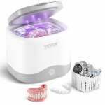 VEVOR 200ml Ultragarsinis dantų protezų valiklis su UV, 30W kapų ir papuo&scaron;alų valymo įrenginys, 45kHz giluminis valymas