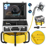 VEVOR 50m kanalizacijos tikrinimo kamera su 512Hz lokatoriumi, 9'' HD ekranas, 36X priartinimas, savaime i&scaron;silyginanti, 32GB SD