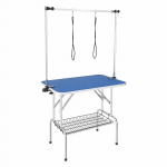 VEVOR sulankstomas augintinių kirpimo stalas 915x610mm su dviem laikikliais, spaustukais ir lentyna, vidutiniams ir mažiems &scaron;unims, 150kg