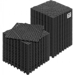 VEVOR 50 vnt. tarpusavyje sujungiamos PVC drenažo grindų plytelės 30x30 cm, neslystančios voniai, virtuvei, baseinui, juodos