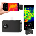 VEVOR i&scaron;maniųjų telefonų termovizorius 512x384, 25 Hz, -20&deg;C&ndash;550&deg;C, Android ir iOS infraraudonųjų spindulių kamera su 6 paletėmis