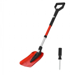 VEVOR Sulankstomas sniego kastuvas 22cm, reguliuojamas 91&ndash;102cm, lengvas aliuminis, keliams, automobiliui, stovyklavimui