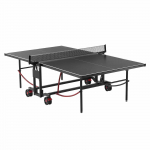 VEVOR Profesionalus vidaus/lauko sulankstomas stalo teniso stalas, 274x152.5x76cm, aliuminis, su fiksuojamais ratukais ir greitu tinklo montavimu