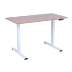 Ra&scaron;omasis stalas ERGO FIT su 1 varikliu 120x60xH71,5-116cm, ąžuolo/baltos spalvos