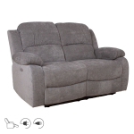 Atlo&scaron;iama sofa FELICIA, 2 vietų, su elektriniu mechanizmu, pilka
