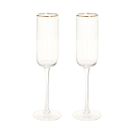 &Scaron;ampano taurė GOLD RIM 2vnt H24,1cm, 270ml