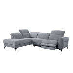 Kampinė sofa &bdquo;LUISA LC&ldquo;, su elektrine atlo&scaron;imo funkcija, pilka