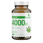 ECOSH vitaminas D3, 4000IU, su kanapių sėklų miltais, 90 kapsulių