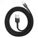 Baseus Cafule USB Lightning kabelis 2,4A 1m (pilkas+juodas)