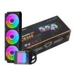 darkFlash CB360 skysčio au&scaron;inimo procesoriaus au&scaron;intuvas (juodas)