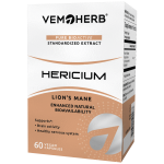VemoHerb Hericium (Lion&lsquo;s Mane grybo ekstraktas) 60 kaps.