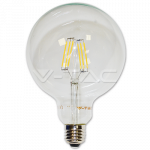 LED lemputė 6W su filamentu E27 A60 4500K V-TAC