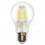 LED lemputė 6W su filamentu E27 A60 4500K V-TAC