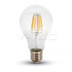 8W LED lemputė su filamentu E27 A67 V-TAC