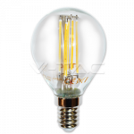 LED lemputė - 4W filamentas E14 P45 2700K reguliuojama V-TAC