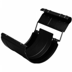 Latako jungtis su užsegimu Flamingo BUDMAT 125/90 RAL 9005 - Juoda