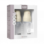BIBS - Baby Bottle Round Silicone 2 Pack - Ivory - 150 ml
