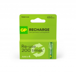 GP - Recharge Rechargeable Battery, Size AAA, 650 mAh, 4-pack