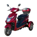 Elektrinis triratis mopedas / skuteris MS06, 1kW 20AH Ličio jonų Raudona