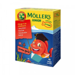 MOLLERS Junior Omega- 3 želė žuvis su bra&scaron;kių skoniu N45