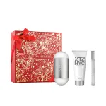 Rinkinys Carolina Herrera: 212, Tualetinis vanduo, Moterims, 100 ml + 212, Tualetinis vanduo, Moterims, 10 ml + 212, Drėkinamasis, Kūno losjonas, 100 ml