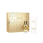 Rinkinys Paco Rabanne: &bdquo;Million Gold&ldquo; drėkinamasis kūno losjonas, 100 ml + &bdquo;Million Gold&ldquo; kvapusis vanduo, moterims, daugkartinis pildymas, 50 ml
