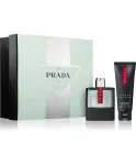 Rinkinys Prada: Luna Rossa Carbon, tualetinis vanduo vyrams, 50 ml + Luna Rossa Carbon, atgaivintas du&scaron;o želė kūnui, 75 ml