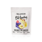 Skaidulų kompleksas BALANCER Bio-užpilas &bdquo;Prunes & Ginger&ldquo;, saldus, 150 g