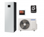 SAMSUNG oras&ndash;vanduo 9.0/8.7 kW SPLIT NORDIC &scaron;ilumos siurblys su 200 l talpa, WIFI
