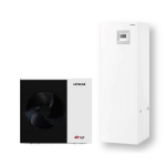 Hitachi airH2O 600 SCombi 10kW &scaron;ilumos siurblys oras-vanduo su integruota 220L kar&scaron;to vandens talpa RWD-4.0RW3E-220S + RAS-4WH(V)RP2E