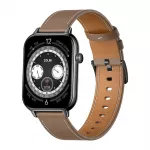 COLMI C28 Smartwatch  Black + Brown Leather Strap