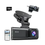 REDTIGER F7NP 4K + 1080p Wi-Fi vaizdo registratorius su 128 GB kortele
