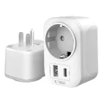 Tech-Protect Travel Adapter TA100 US-EU, white