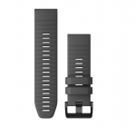 GARMIN laikrodžio dirželis Quickfit 26mm Silikoninis &scaron;iferio pilkas
