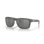 OAKLEY akiniai nuo saulės Holbrook XL medžio drožlių pilkos spalvos su prizminiu juodu poliarizuotu
