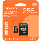 ADATA MicroSDXC atmiņas karte ar adapteri 256GB