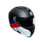 AGV &scaron;almas Sportmodular Carbon raudona/mėlyna