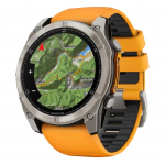 GARMIN laikrodis Fenix ​​8 51mm Sapphire AMOLED grafito pilka/oranžinė